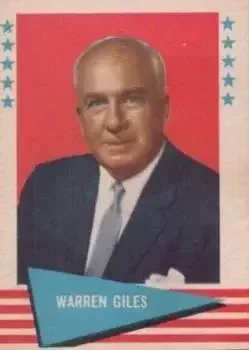 1961 Fleer Baseball Greats (F418-3) #33 Warren Giles