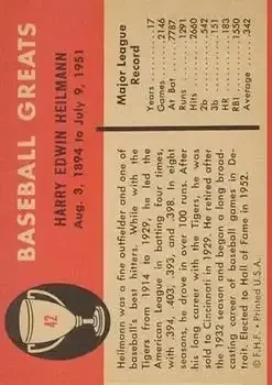 Back of Harry Heilmann