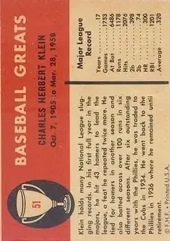 Back of Chuck Klein