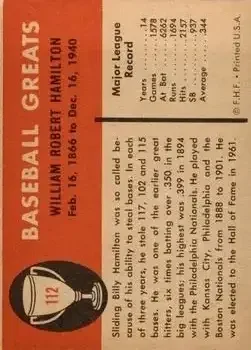 Back of Billy Hamilton