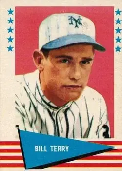 1961 Fleer Baseball Greats (F418-3) #142 Bill Terry