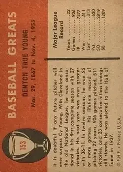 Back of Cy Young