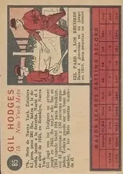 Back of Gil Hodges