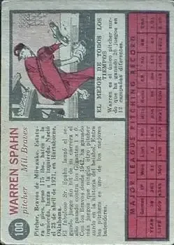 Back of Warren Spahn