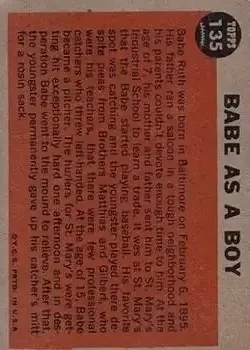 Back of Babe Ruth