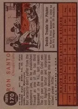 Back of Ron Santo