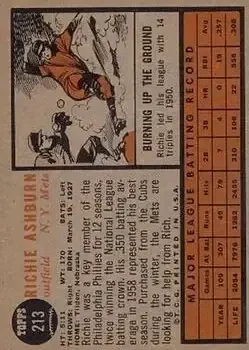 Back of Richie Ashburn