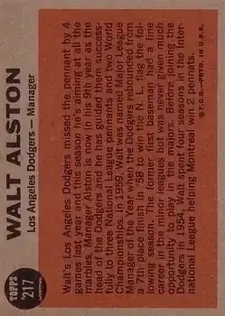 Back of Walter Alston