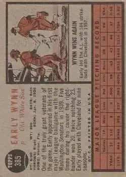 Back of Early Wynn