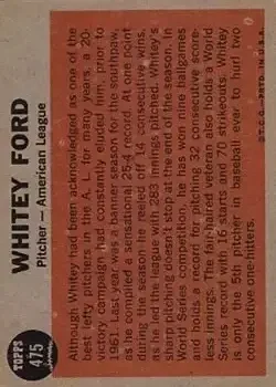 Back of Ed "Whitey" Ford