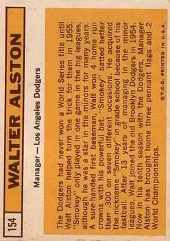 Back of Walter Alston