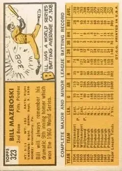 Back of Bill Mazeroski