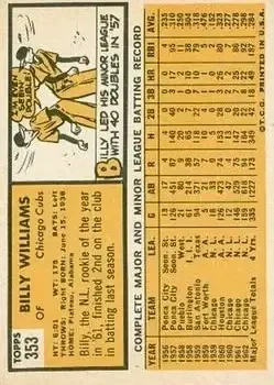 Back of Billy Williams