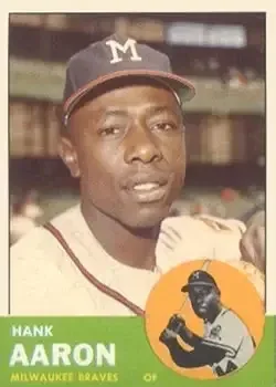 1963 Topps #390 Hank Aaron