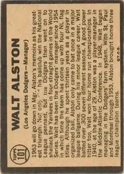 Back of Walter Alston