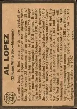 Back of Al Lopez