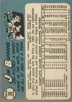 Back of Jim Bunning