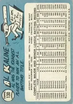 Back of Al Kaline