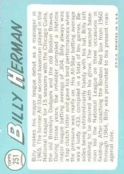 Back of Billy Herman