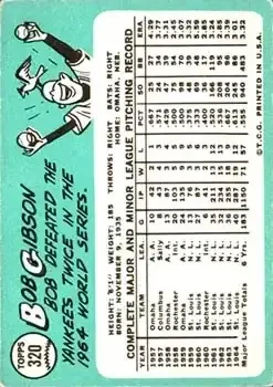 Back of Bob Gibson