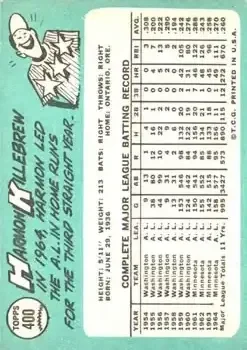 Back of Harmon Killebrew