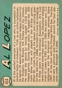 Back of Al Lopez
