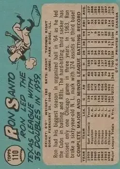 Back of Ron Santo