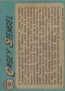 Back of Casey Stengel