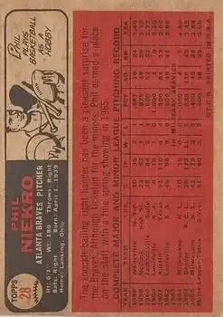 Back of Phil Niekro