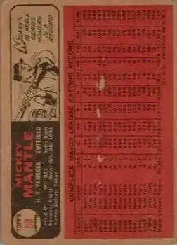 Back of Mickey Mantle