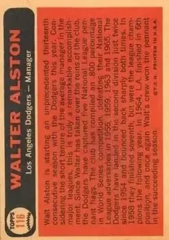 Back of Walter Alston
