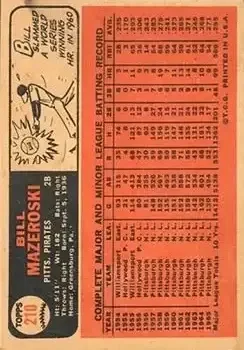 Back of Bill Mazeroski