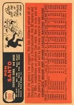 Back of Ron Santo