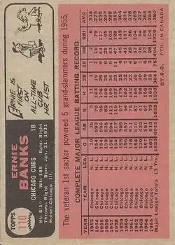 Back of Ernie Banks