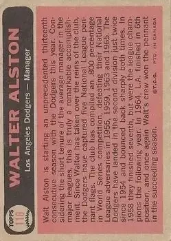 Back of Walter Alston