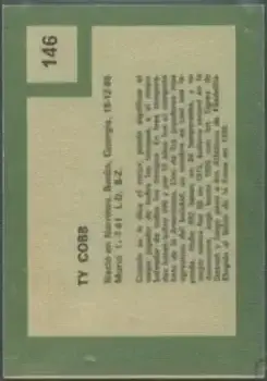 Back of Ty Cobb