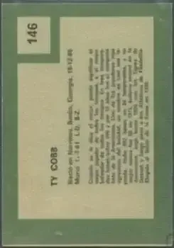 Back of Ty Cobb