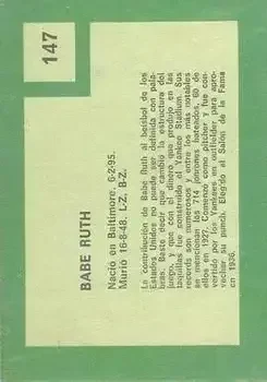 Back of Babe Ruth