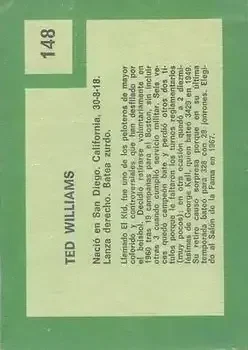 Back of Ted Williams