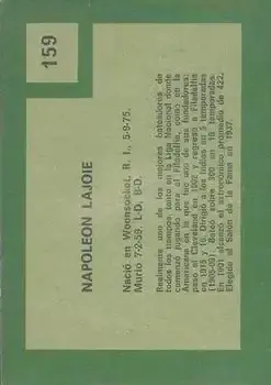 Back of Nap Lajoie