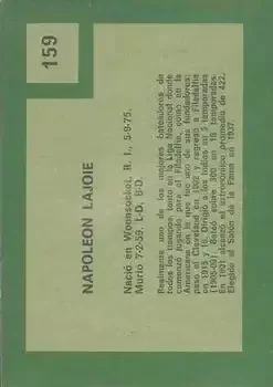 Back of Nap Lajoie