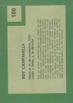 Back of Roy Campanella
