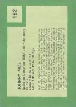 Back of Johnny Mize
