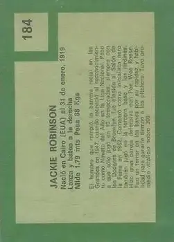 Back of Jackie Robinson