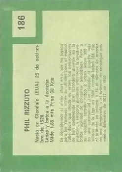 Back of Phil Rizzuto