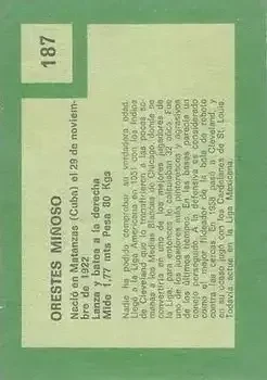 Back of Minnie Minoso