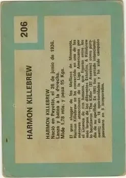 Back of Harmon Killebrew