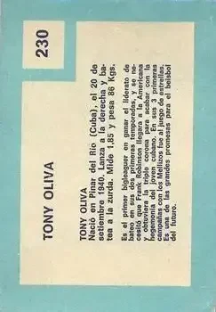 Back of Tony Oliva