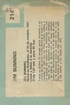 Back of Jim Bunning