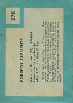 Back of Bob Clemente